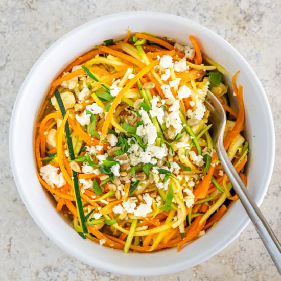 Spiralized Salad with Feta