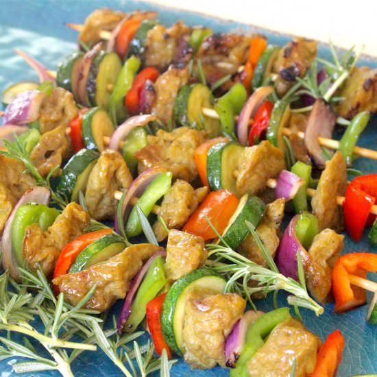 Vegan Gluten Kabobs