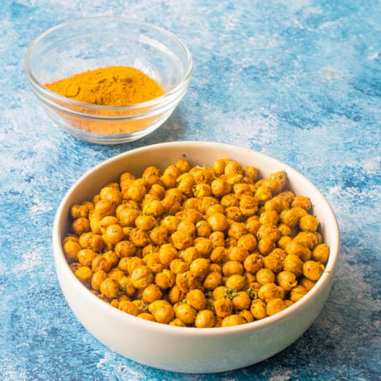 Curried air fryer chickpeas