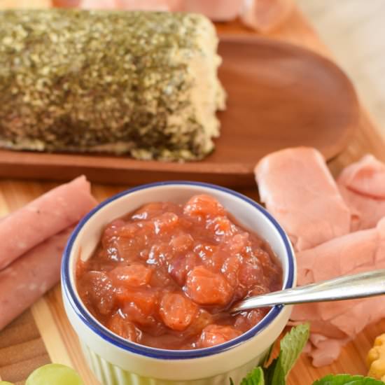 Rhubarb and Mango Chutney
