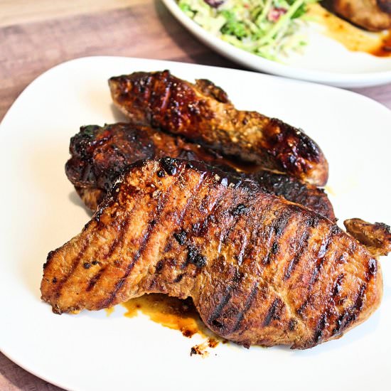 Garlic Soy Sauce Glazed Pork Chop