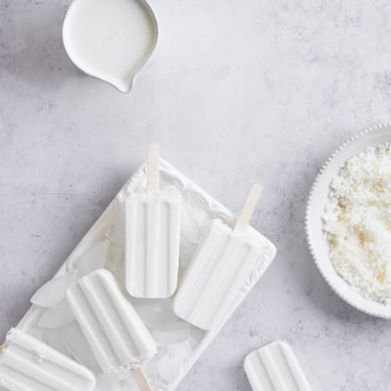 Vegan Creamy Coconut Popsicles