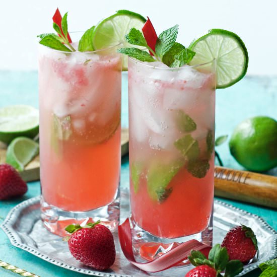 Strawberry Rhubarb Mojito