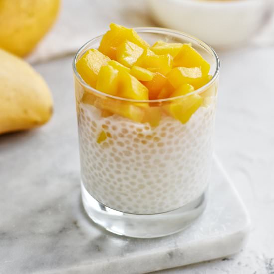 Coconut Sago with Mango