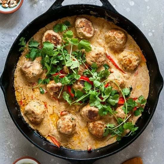 Coconut Curry Pork Meatballs