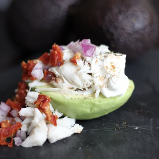 Crab Cake Stuffed Avocado