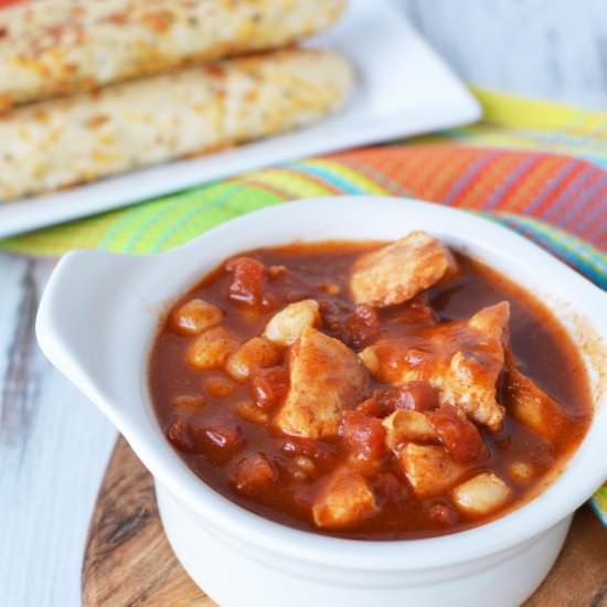 Slow Cooker Chunky Chicken Chili