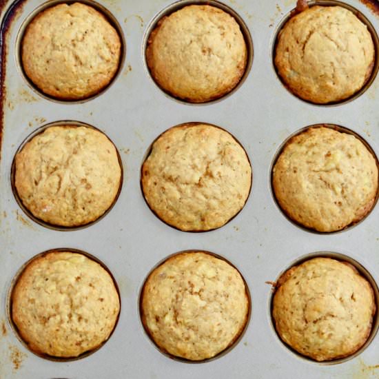 Banana Muffins – No Refined Sugar
