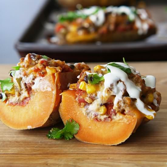 Potacos (Taco stuffed Potatoes)