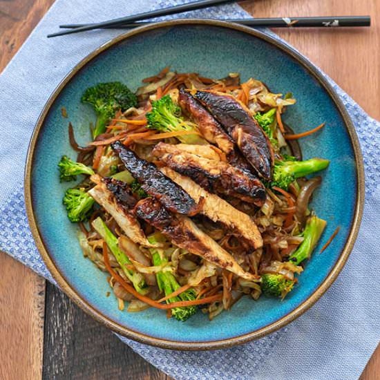 Warm Asian Chopped Chicken Salad