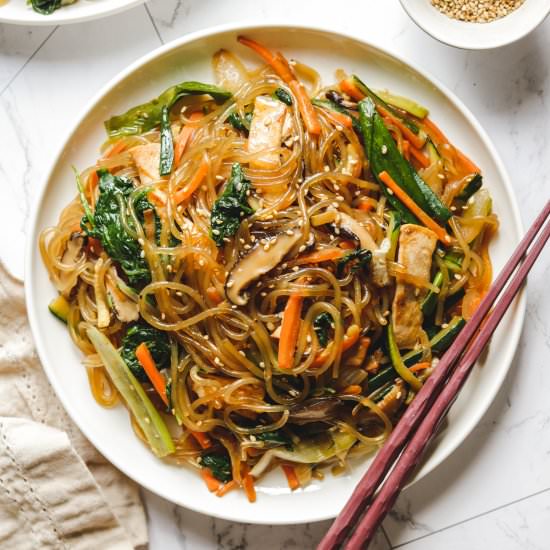 easy vegan japchae