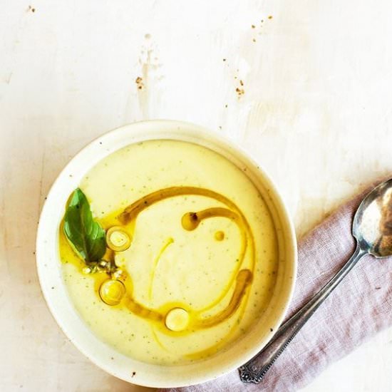 Coconut Basil White Bean Bisque