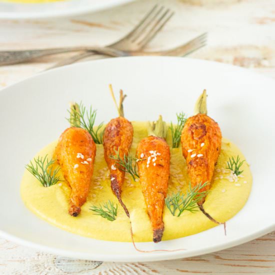 Roasted Carrots with Tahini Sauce