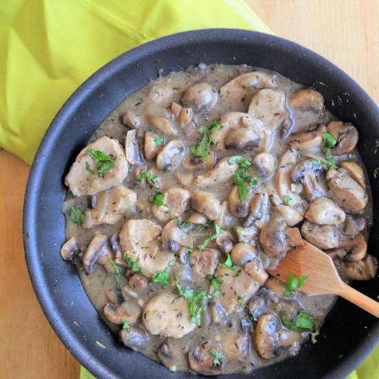 Pork Tenderloin in Mushroom Sauce
