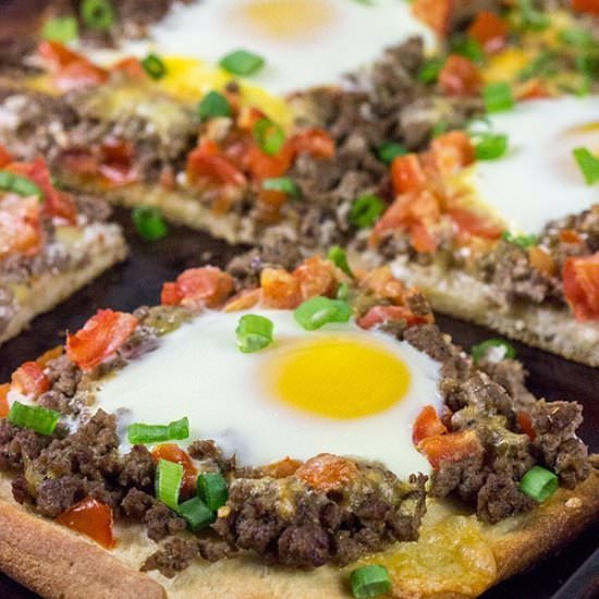 Southwestern Beef Breakfast Pizza