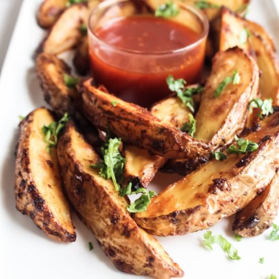 Oven Baked Parmesan Potato Wedges