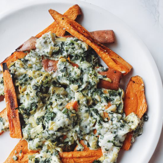 Spinach & Artichoke Cheese Fries