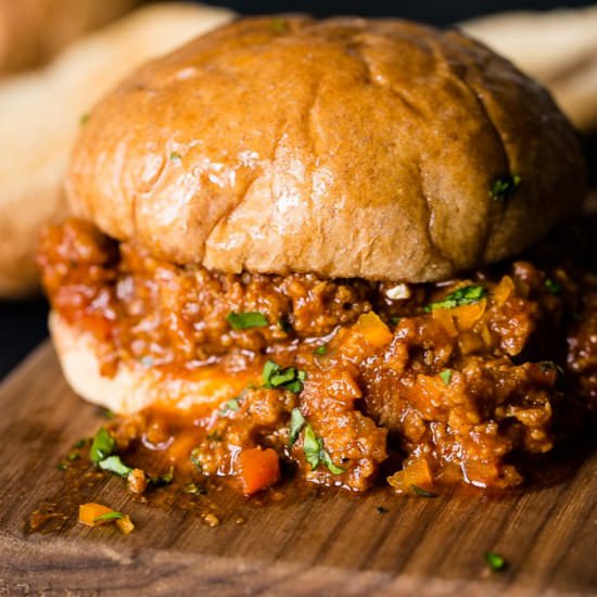 HEALTHIER SLOPPY JOES WITH TURKEY