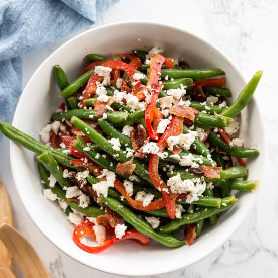 Green Bean, Bacon and Pepper Salad
