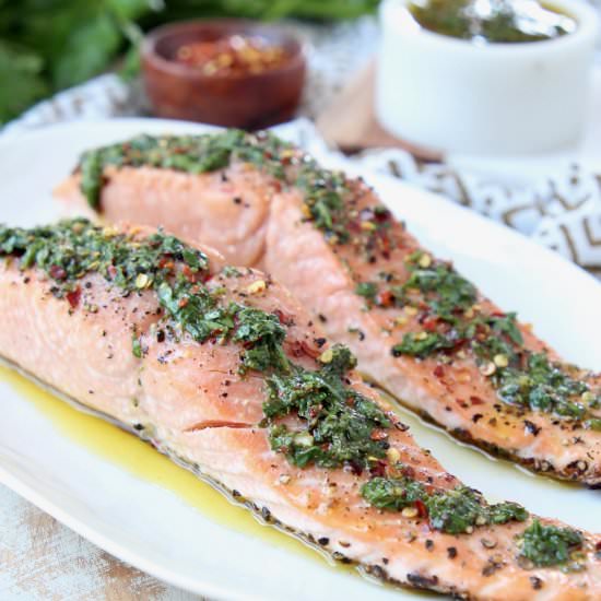 Chimichurri Grilled Salmon