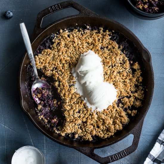 Blueberry Cardamom Crisp