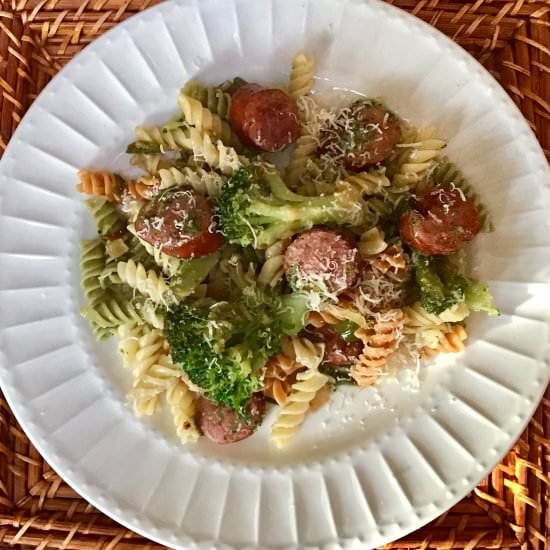 Krazy Easy Kielbasa Pasta