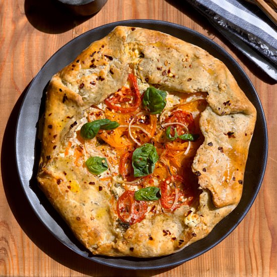 Perfect tomato-feta galette