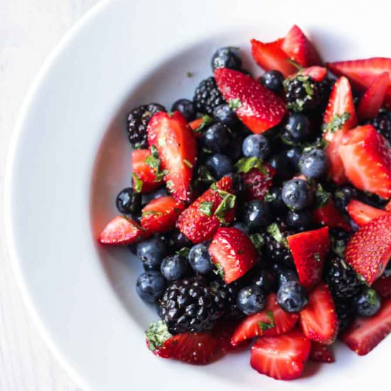 Berries with Basil and Pepper