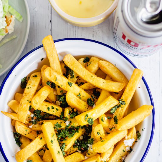 Food Hack Herby Garlic Fries