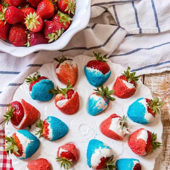 RED WHITE AND BLUE STRAWBERRIES