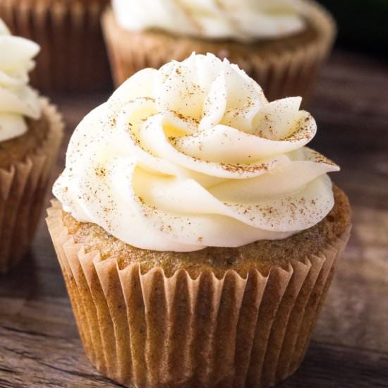 ZUCCHINI CUPCAKES WITH CREAM CHEESE