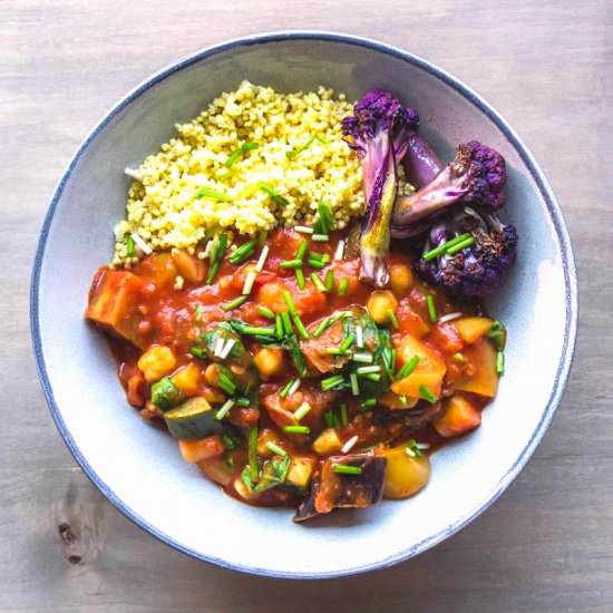 Vegan Eggplant and Chickpea Stew