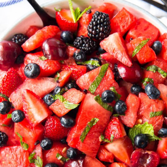 Watermelon Berry Salad