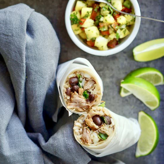 Slow Roasted Pork Burritos
