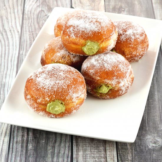 Matcha Cream Filled Donuts