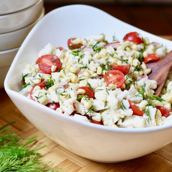 Cauliflower Corn Tomato Salad