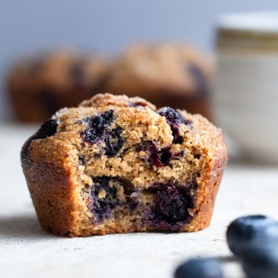 The Best Healthy Blueberry Muffins