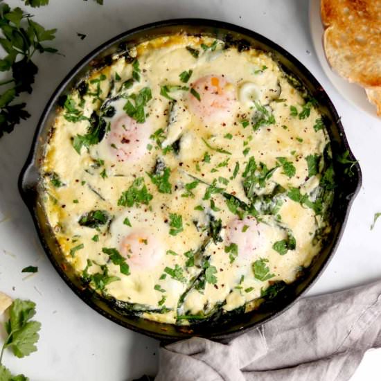 Baked Eggs Florentine