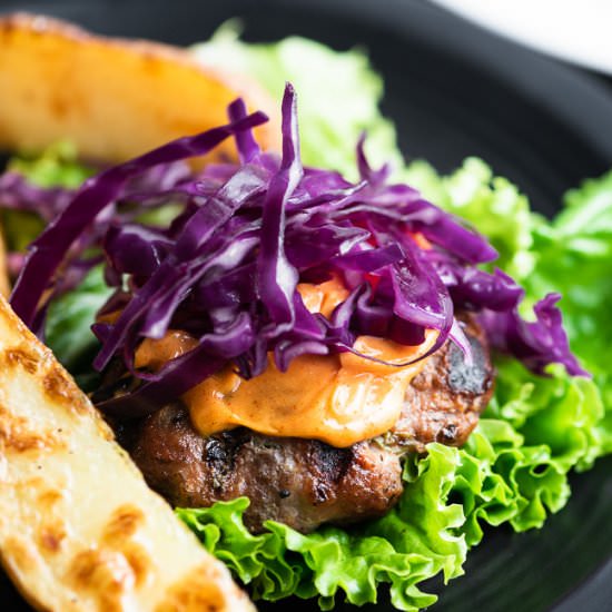 Bunless Asian Pork Burgers