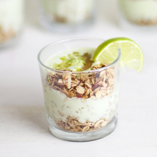 Lime Avocado Yogurt Breakfast Parfait