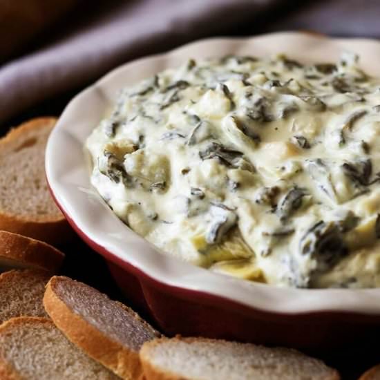 Simple Spinach Artichoke Dip