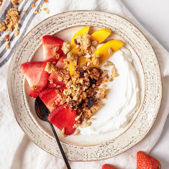 Cranberry trail mix granola