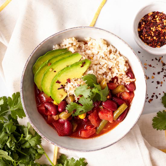 30 minutes vegan chili