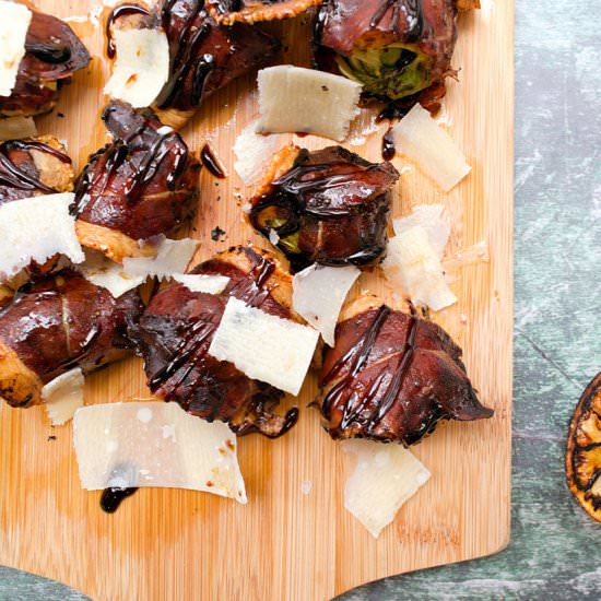 Prosciutto wrapped brussels sprouts