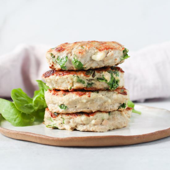 Spinach & Feta Turkey Burgers