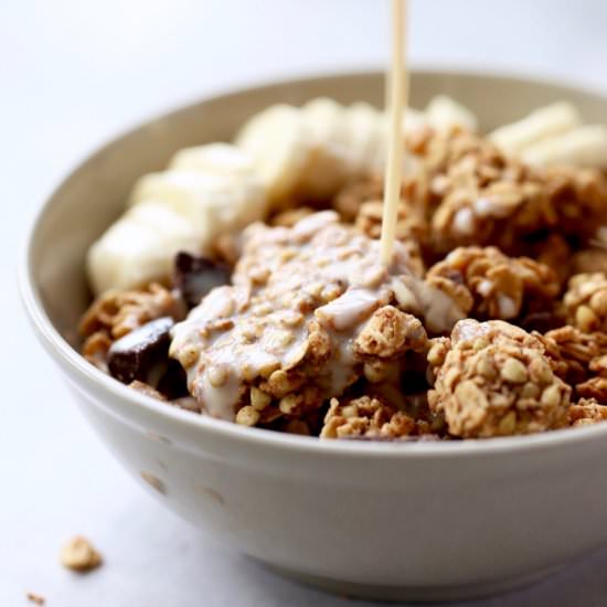 Healthy PB Chocolate Chunk Granola