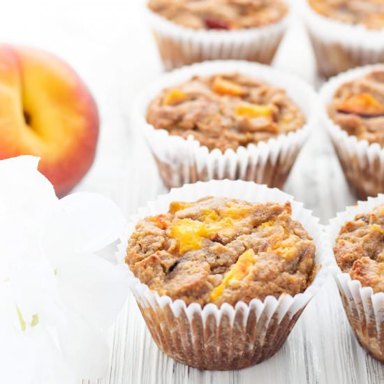 Gluten-free Peach Vanilla Muffins