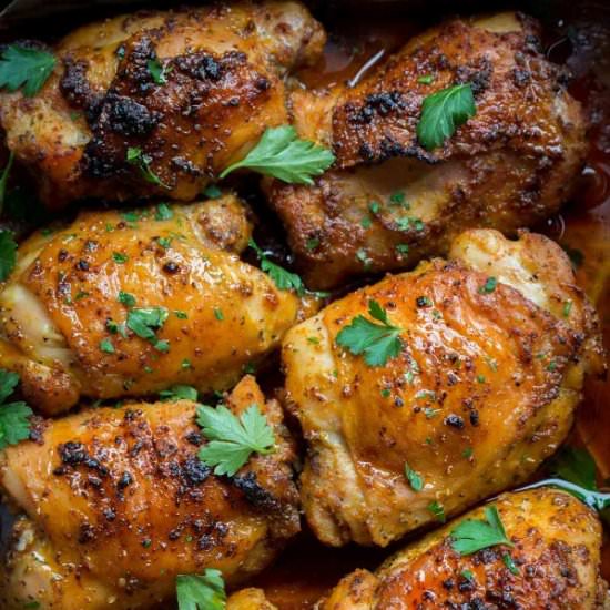 Garlic Ranch Baked Chicken Thighs