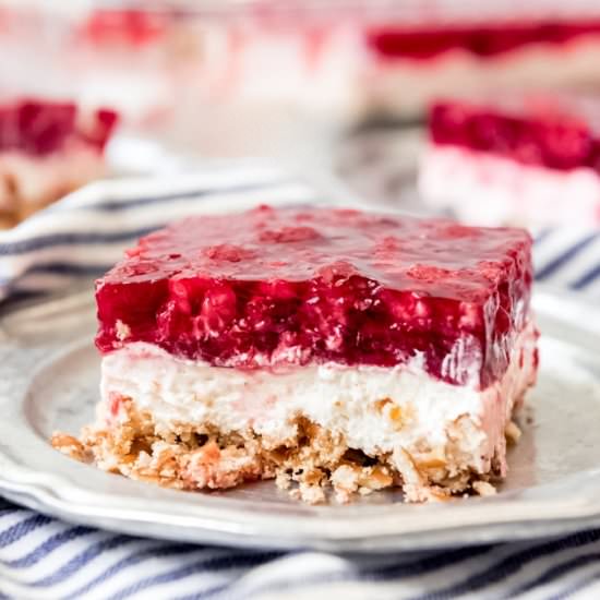 RASPBERRY PRETZEL SALAD