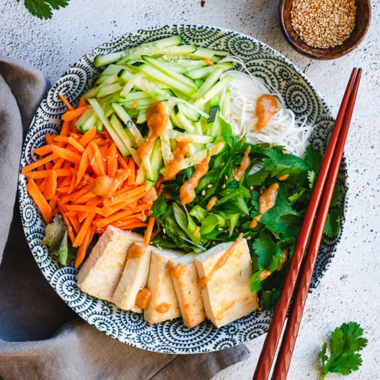 Vermicelli Salad with Soy-Lime Tofu